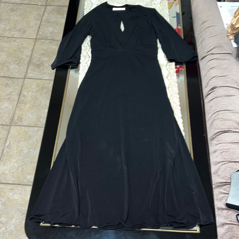 Black midi dress with half sleeves